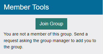 Image shows Join Group button